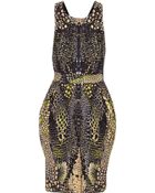 McQ by Alexander McQueen Cross-Back Printed Cotton-Blend Dress - Lyst
