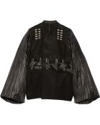 Rick Owens Paneled Leather, Wool And Shell Coat - Lyst