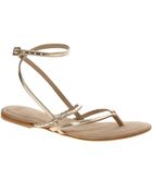 Asos Flo Leather Flat Sandals - Lyst