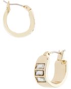 Kensie Rhinestone Hoops - Lyst