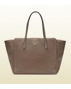 Gucci Swing Leather Tote - Lyst