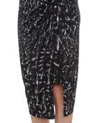 Helmut Lang Strata-print Asymmetric Wrap Midi Skirt - Lyst