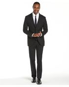 Lubiam Black Stretch Wool 2-Button Suit With Flat Front Pants - Lyst