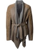 Liska Draped Knitted Front Jacket - Lyst