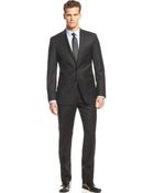 Calvin Klein Black Pinstriped Slim-Fit Suit - Lyst