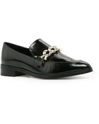 Mango Link Leather Loafers - Lyst
