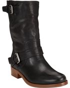 Miu Miu Hidden Wedge Motorcycle Boot - Lyst