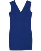 Mango Fitted Textured Dress - Lyst