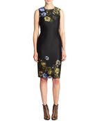 Giambattista Valli Silk Wool Floral Print Dress - Lyst