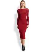 Donna Karan New York Ruched Jersey Bodycon Dress - Lyst