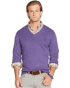 Polo Ralph Lauren Pima Cotton V-Neck Sweater - Lyst