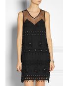Anna Sui Embellished Georgette Dress - Lyst