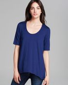 Three Dots Elbow Sleeve Relaxed Highlow Tee - Lyst