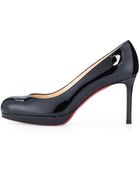 Christian Louboutin New Simple Patent Red Sole Pump - Lyst