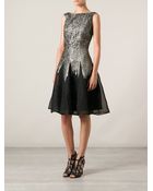 Talbot Runhof Sleeveless Dress - Lyst