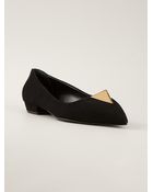 Giuseppe Zanotti Geometric Plaque Ballerinas - Lyst