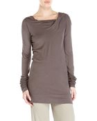 Rick Owens Long Sleeve Knit Top - Lyst