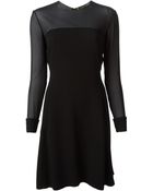 Ralph Lauren Black Label Darcy Sheer Panelled Dress - Lyst