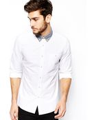Asos Oxford Shirt In Long Sleeve With Contrast Collar - Lyst