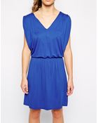 Love Drape Shoulder Jersey Dress - Lyst