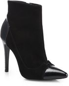 Alice + Olivia Dametrie Leather & Suede Ankle Boots - Lyst