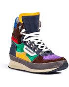 DSquared2 Suede/Leather High-Top Sneakers - Lyst