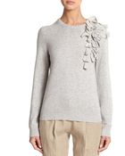 Michael Kors Cashmere Corsage Sweater - Lyst