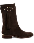 Michael Kors Rhea Fringe Suede Ankle Boot - Lyst