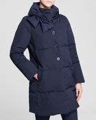 Kate Spade Funnel Neck Puffer Coat - Lyst