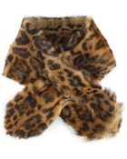 Ralph Lauren Leopard-Print Shearling Scarf - Lyst