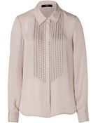 Steffen Schraut Silk Shirt With Bib Detail - Lyst