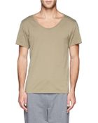 Acne Studios Scoop Neck Cotton T-Shirt - Lyst