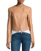 Michael Kors Asymmetric Leather Jacket - Lyst