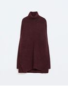 Zara Oversized Polo Neck Sweater - Lyst