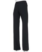 Armani Side-Zip Techno Cady Pants - Lyst