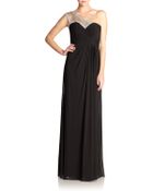 La Femme Illusion-Back One-Shoulder Gown - Lyst