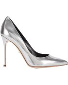 Sergio Rossi Metallic Point-Toe Pumps - Lyst