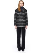 SOIA & KYO Cloe Black Mohair Wool Jacket With Double Breast - Lyst