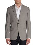 Calvin Klein Slim-Fit Mini Checked Wool Sportcoat - Lyst