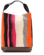 Marni Felt And Leather Shopper - Lyst