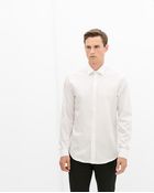 Zara Plain Twill Shirt - Lyst