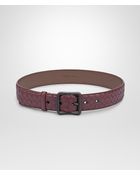 Bottega Veneta Aubergine Intrecciato Nappa Belt - Lyst