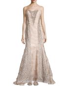 Carolina Herrera Strapless Beaded Organza Gown - Lyst