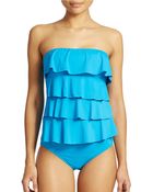 Michael Kors Ruffled Tankini - Lyst