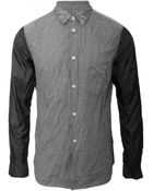 Comme Des Garçons Contrast Sleeve Shirt Grey - Lyst