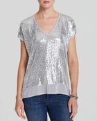 Velvet By Graham & Spencer Blouse - Cai Sequin Chiffon - Lyst