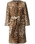 Dolce & Gabbana Leopard Print Coat - Lyst