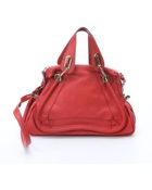 Chloé Plaid Red Leather 'Paraty' Convertible Satchel - Lyst