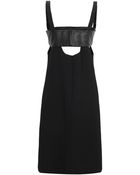 Christopher Kane Crepe Leather Bandeau Dress - Lyst