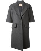 Erika Cavallini Semi Couture Short Sleeved Coat - Lyst